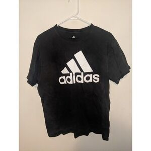 Adidas Shirt Men's Large Black Crew Neck Golf Tee